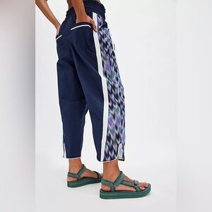 ▪️NWT FREE PEOPLE Champ Is Here Printed Pants Amethyst Chevron Print